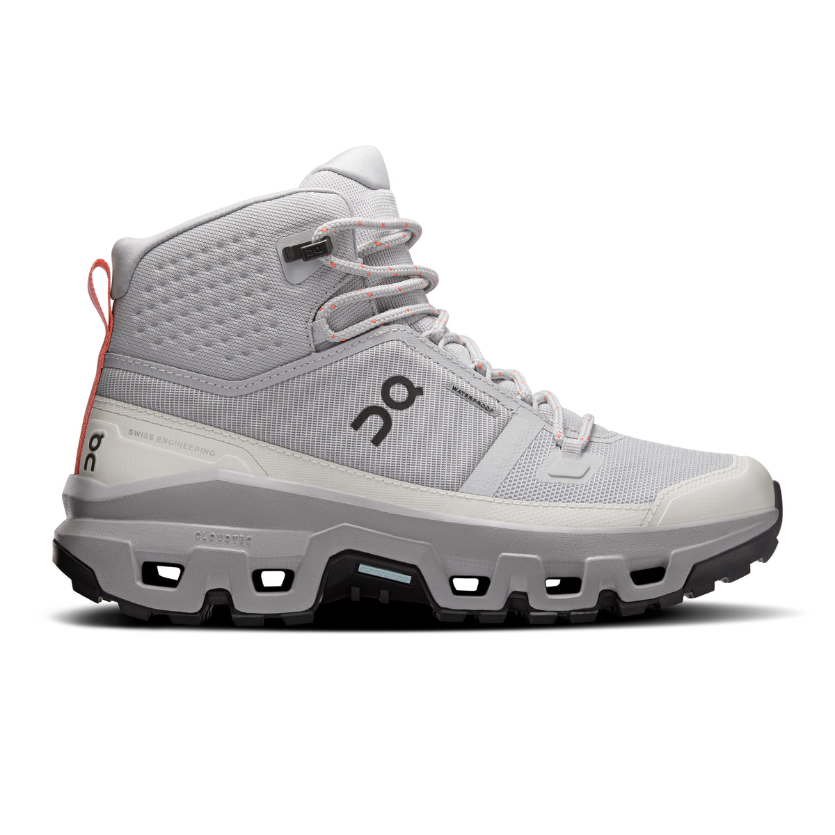 On Cloudrock Mid Waterproof - Women's in Glacier / Alloy - primary view