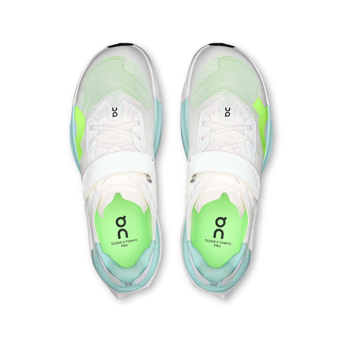 On Cloud X Tempo Pro - Men's in White / Celeste - view 2