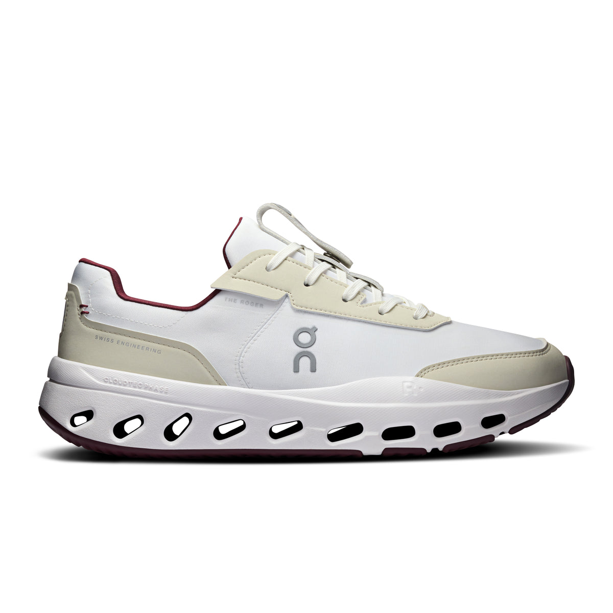 On THE ROGER Wildcard - Men's in Ivory / Maroon - primary view