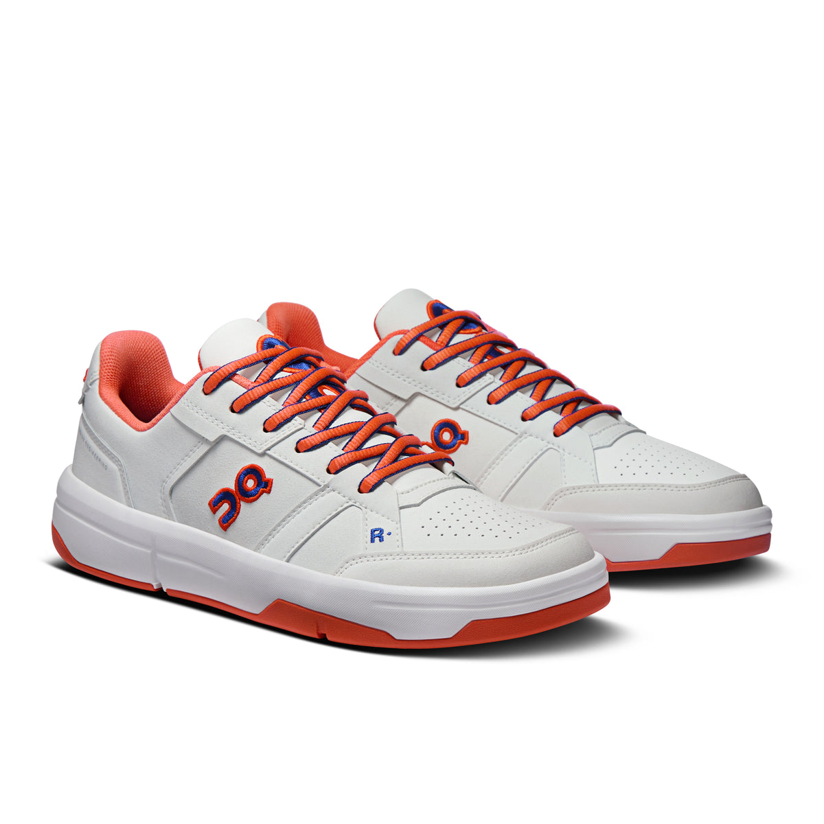 On THE ROGER Clubhouse Varsity - Women's in White / Flame - view 6