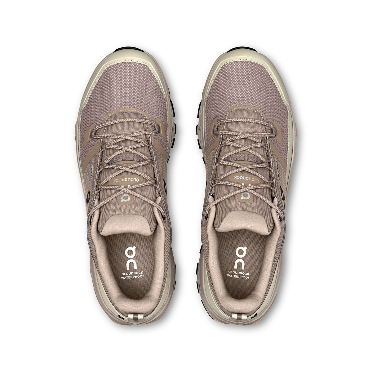 On Cloudrock Low Waterproof - Men's in Cinder / Fog - view 2