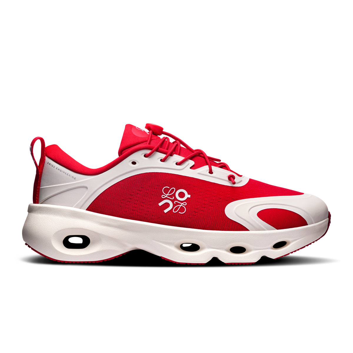 On Cloudsolo LOEWE - Women's in Red / Eggshell - primary view