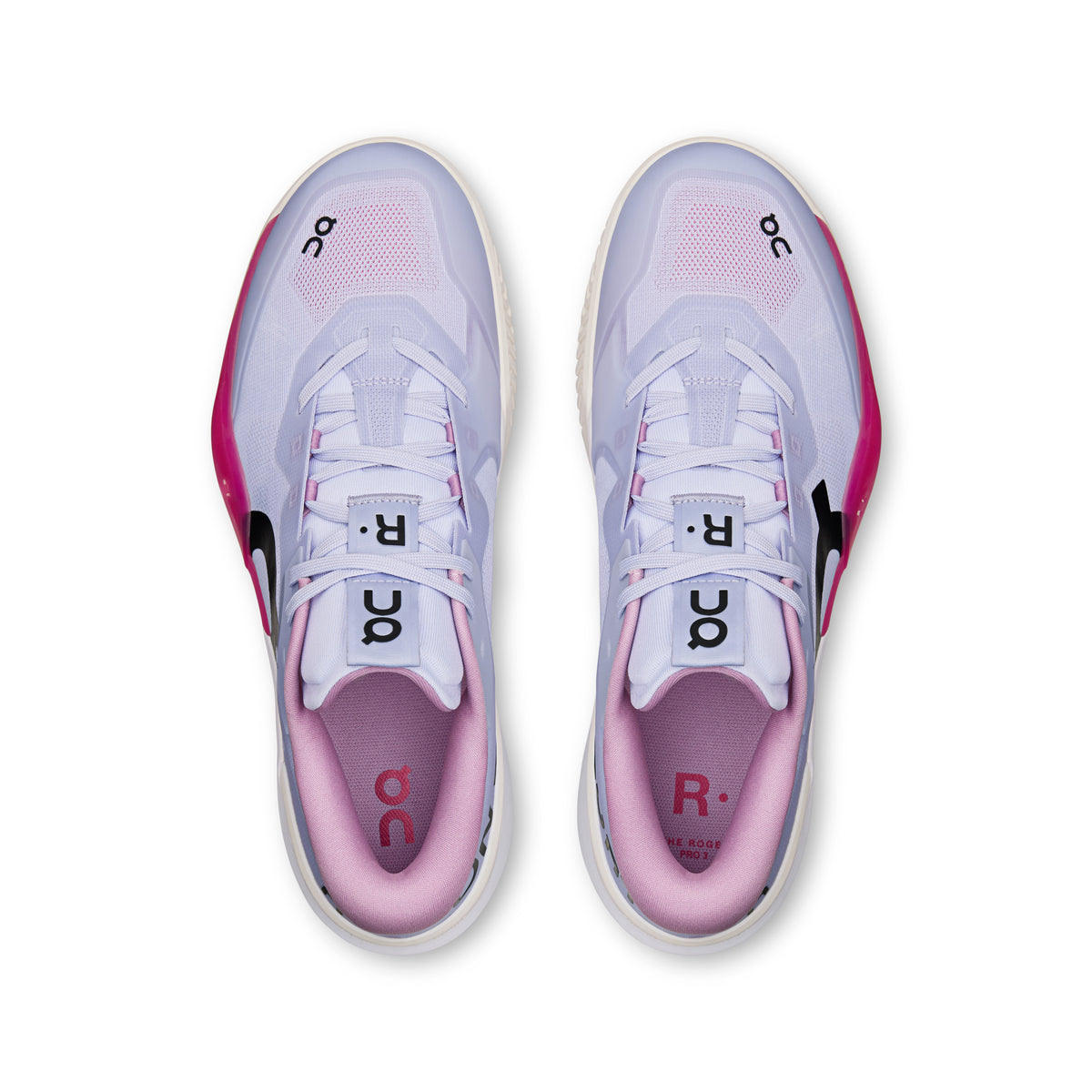 On THE ROGER Pro 3 Clay - Men's in Thistle / Pink - view 2