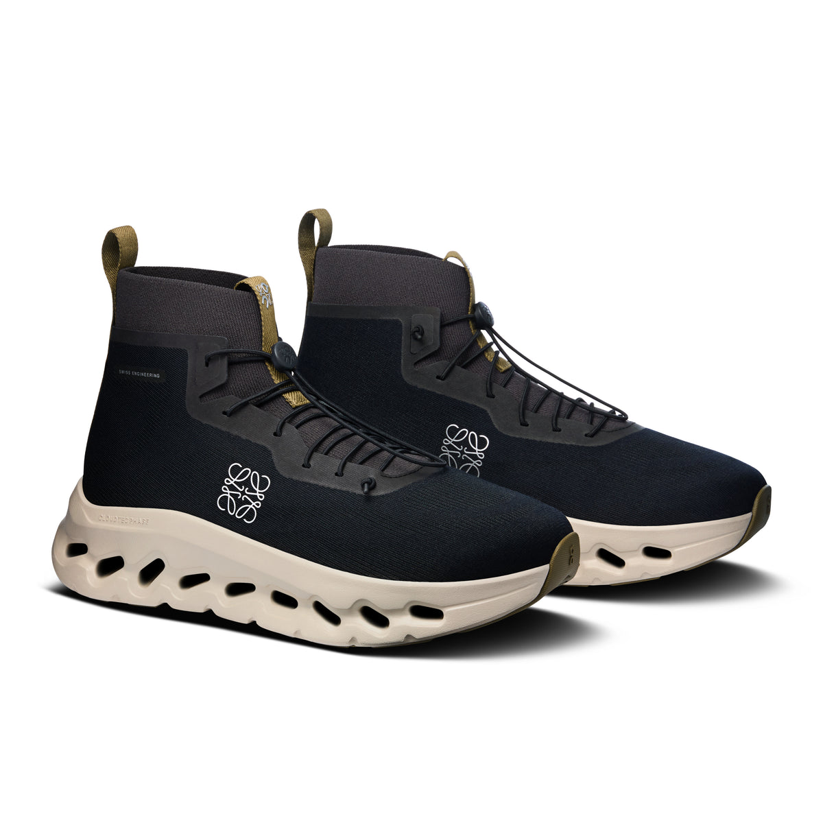 On Cloudtilt Hi LOEWE - Men's in Black / Oatmeal / Olive - view 6