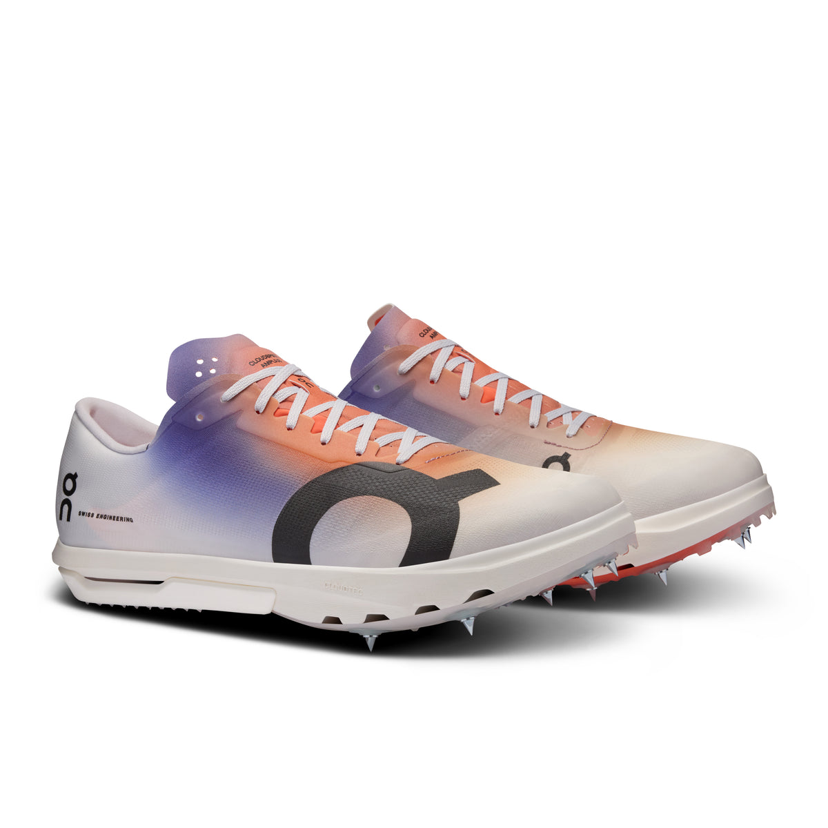 On Cloudspike Amplius - Men's in White / Flame - view 6