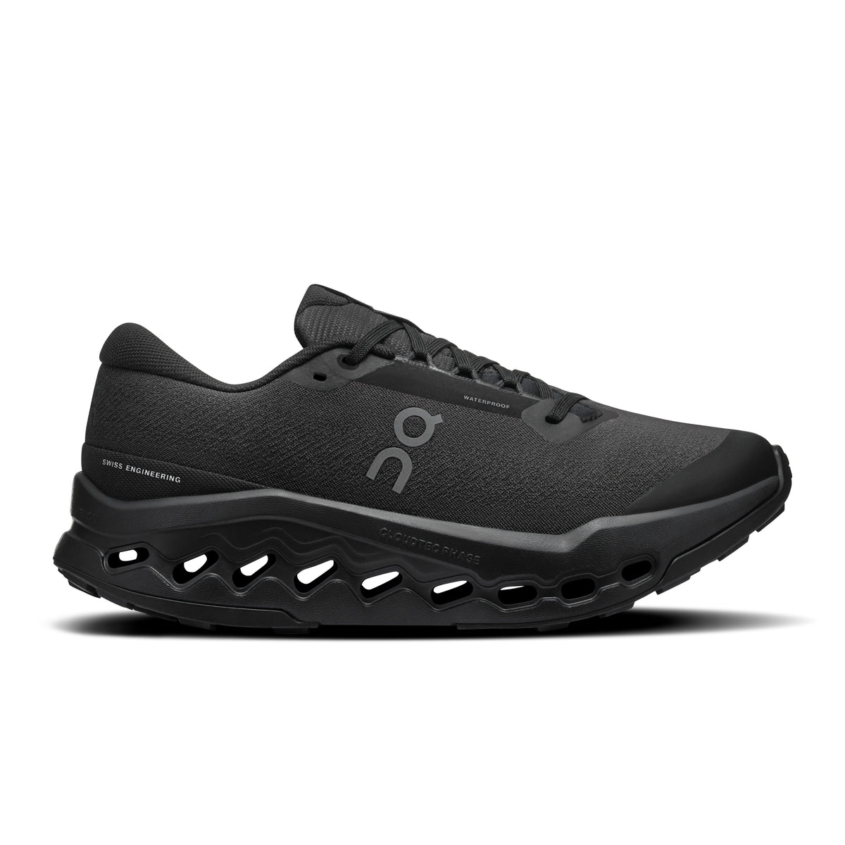 On Cloudsurfer Trail 2 Waterproof - Women's in Black / Black - primary view