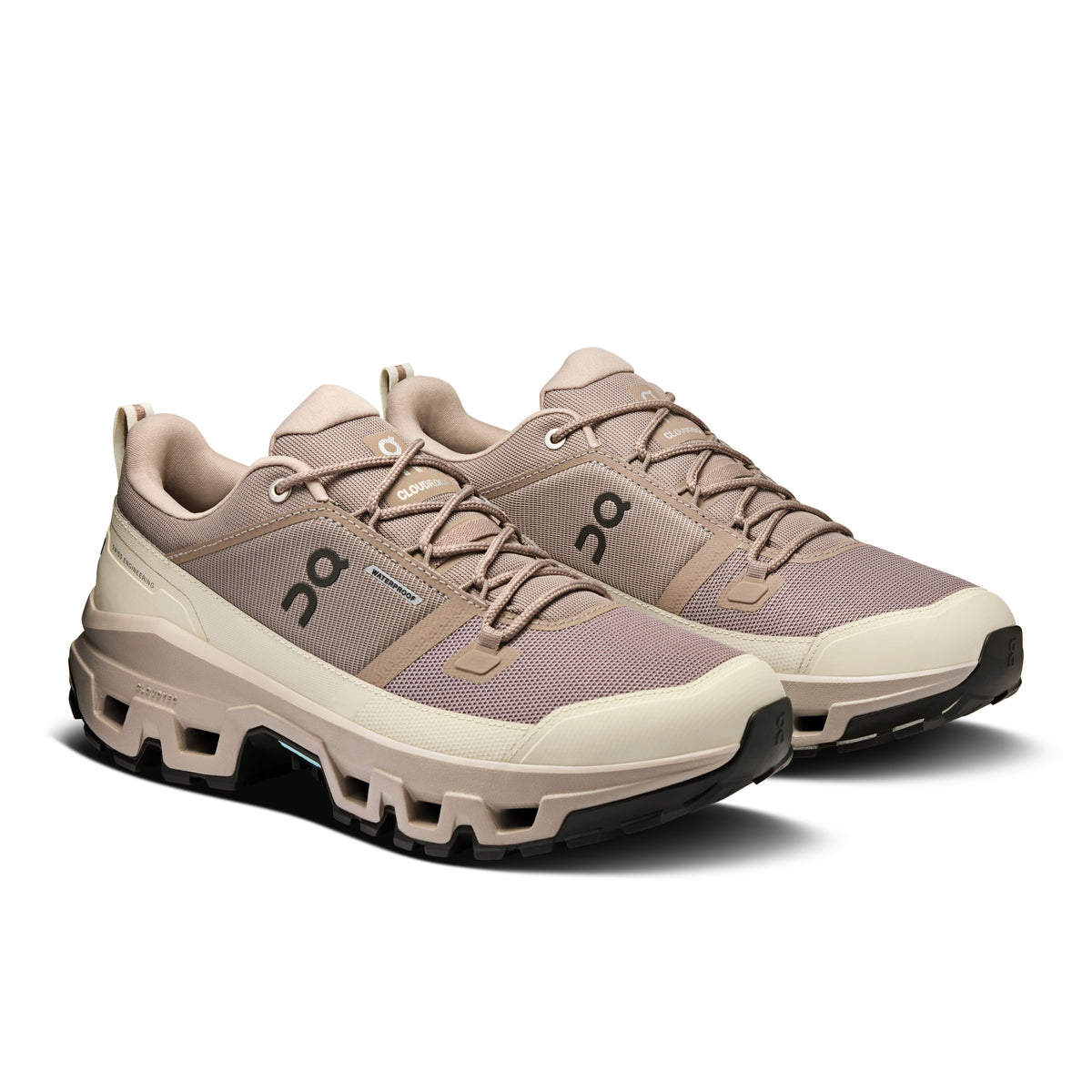 On Cloudrock Low Waterproof - Men's in Cinder / Fog - view 6