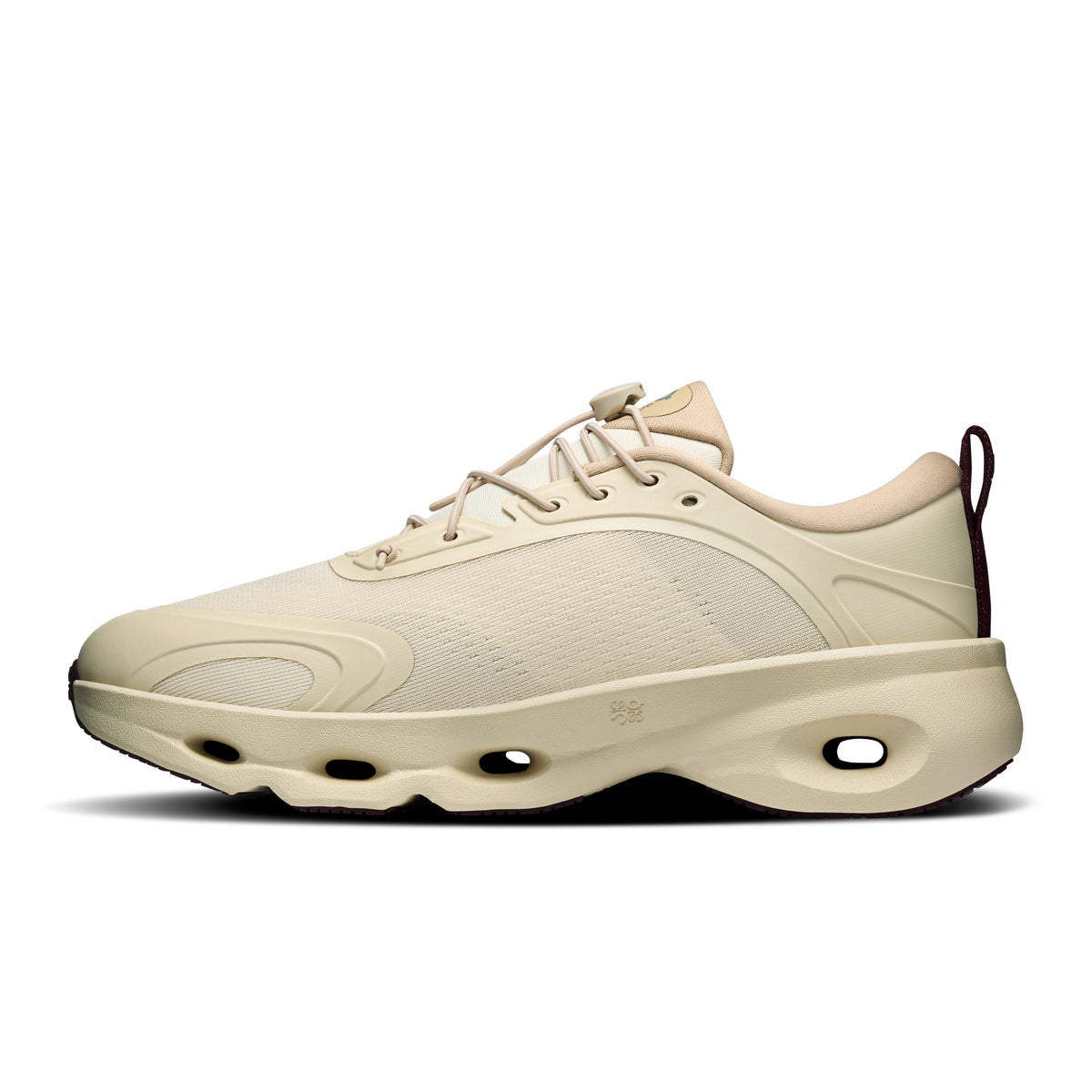 On Cloudsolo LOEWE - Women's in Sand / Burgundy - view 4