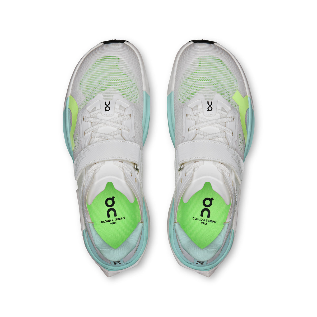 On Cloud X Tempo Pro - Women's in White / Celeste - view 2