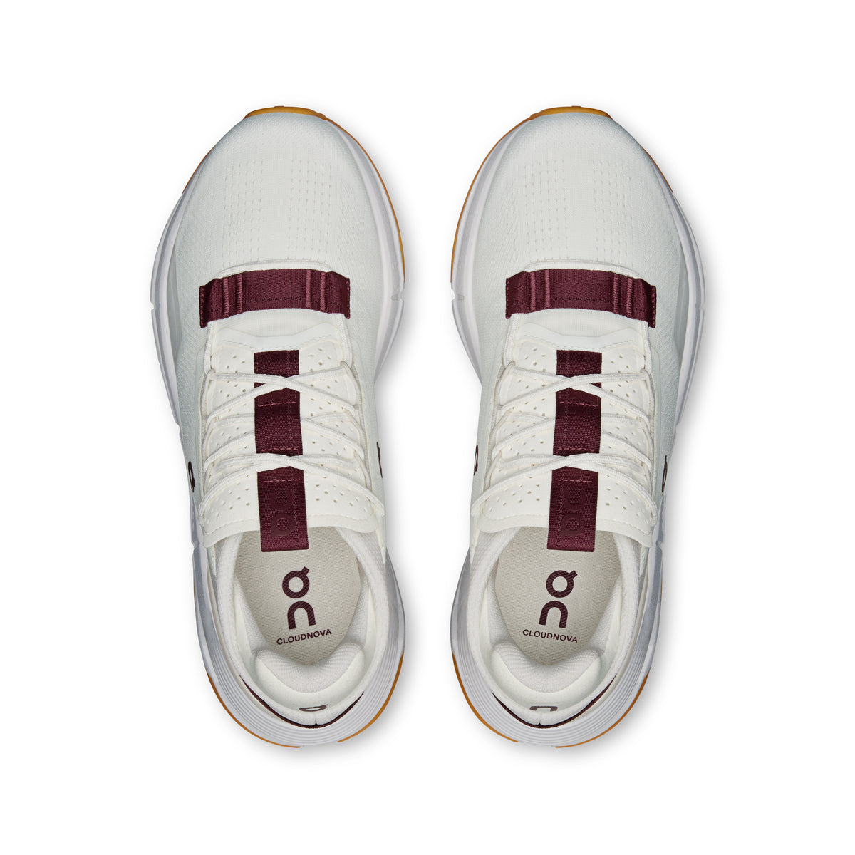 On Cloudnova 2 - Women's in Ivory / Maroon - view 2