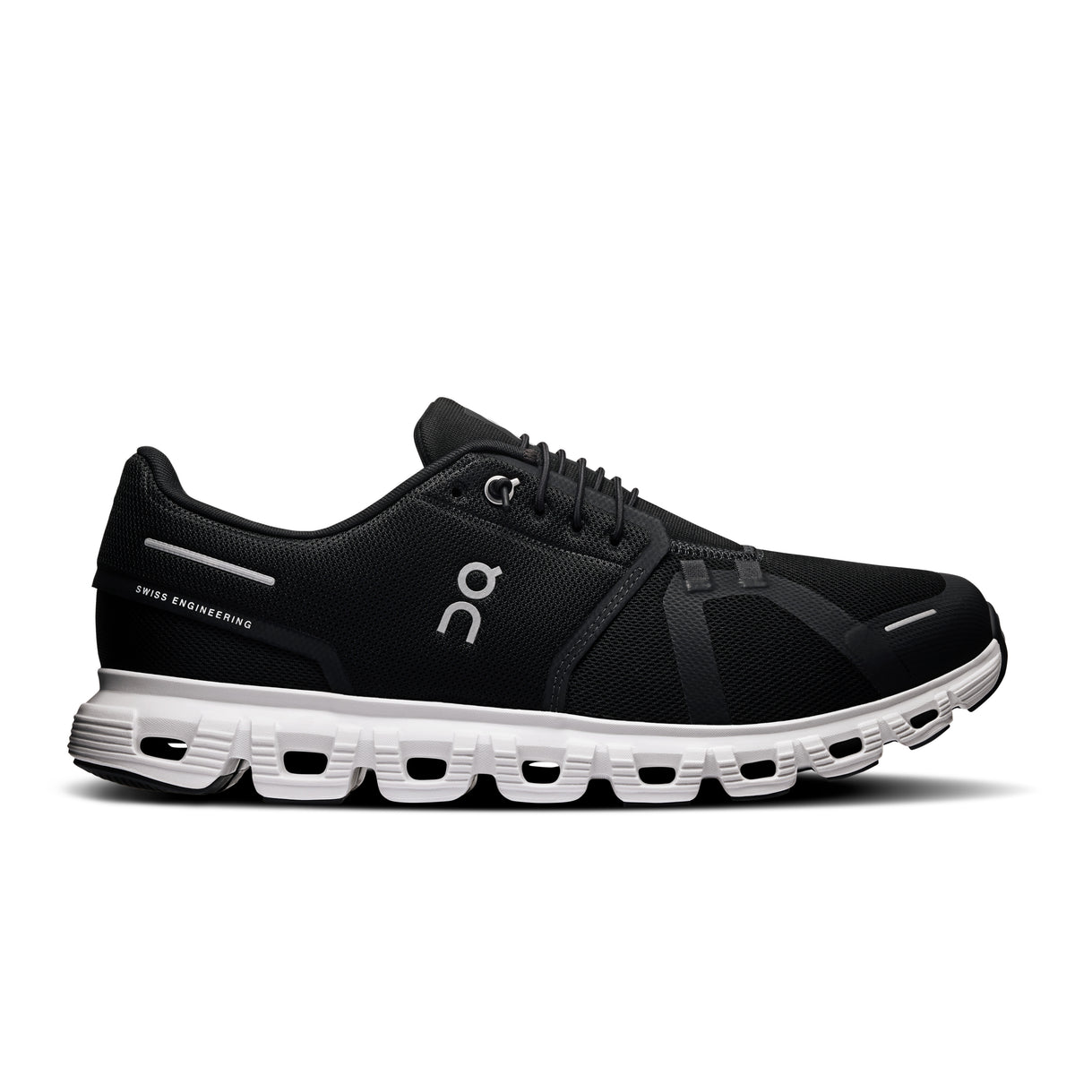 On Cloud 6 Wide - Men's in Black / White - primary view