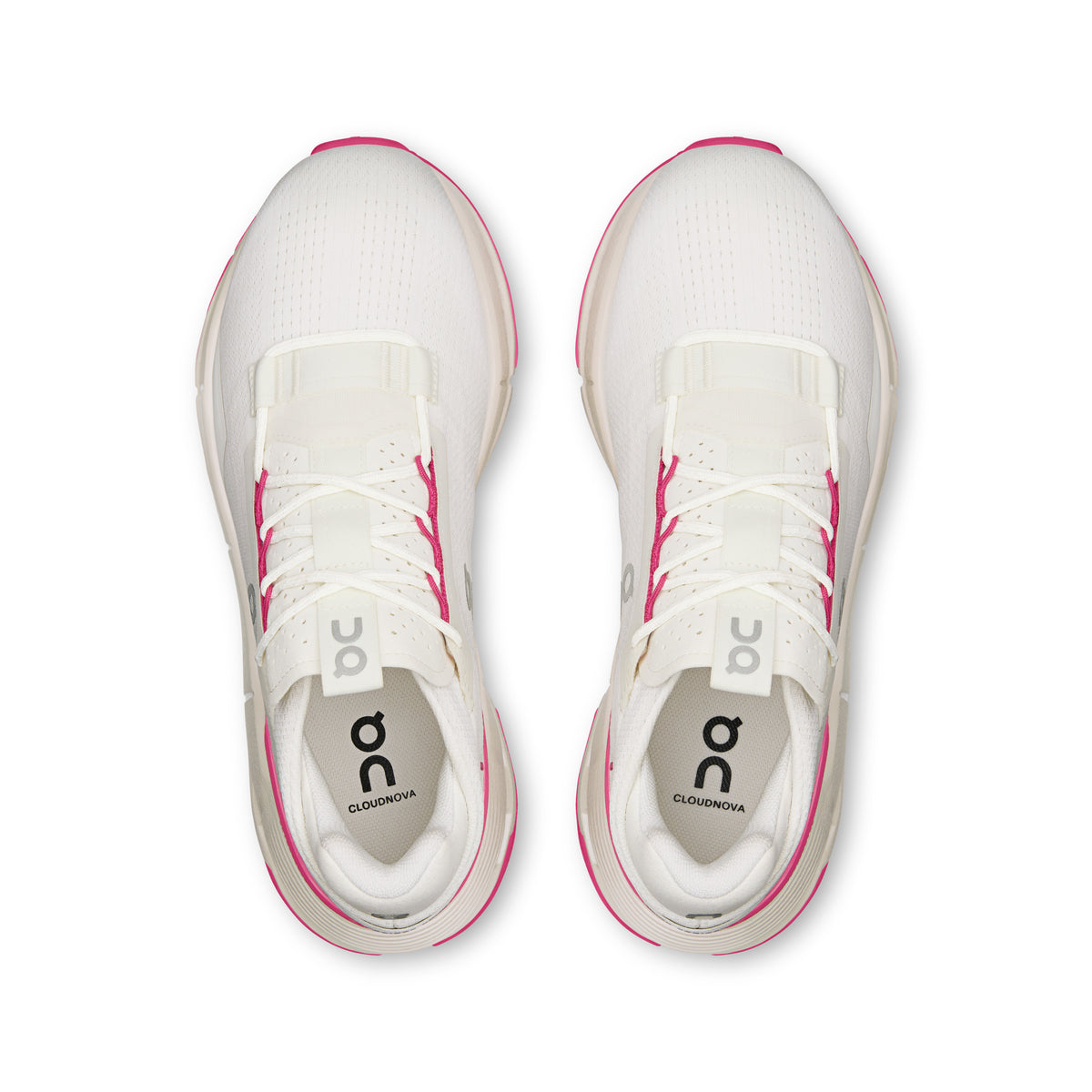 On Cloudnova 2 - Women's in Ivory / Pink - view 2