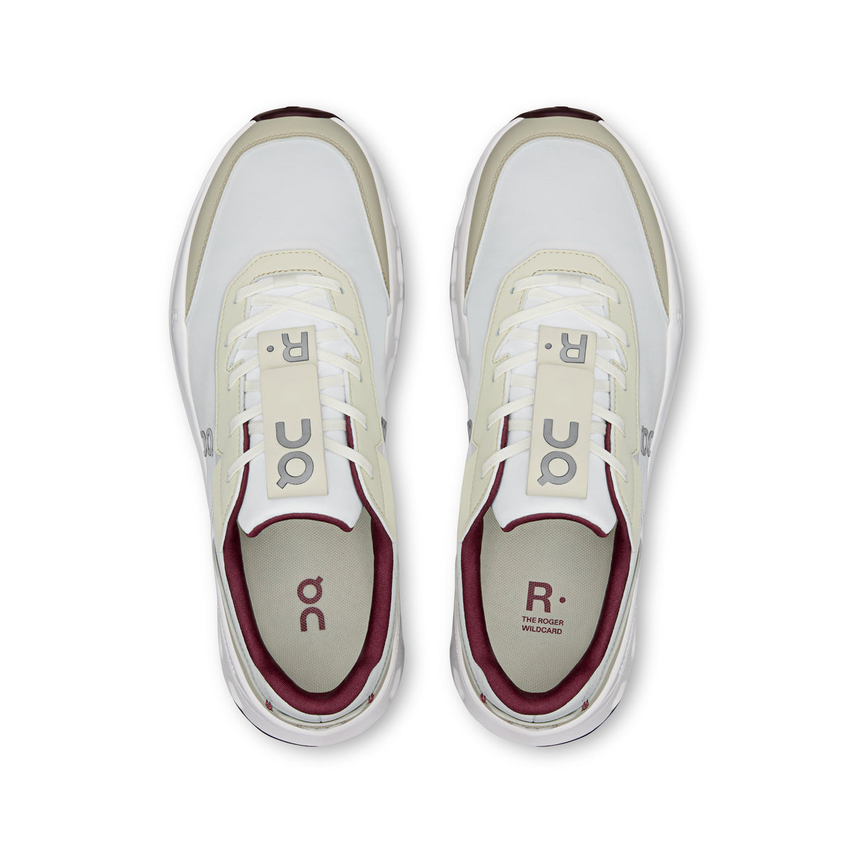 On THE ROGER Wildcard - Men's in Ivory / Maroon - view 2