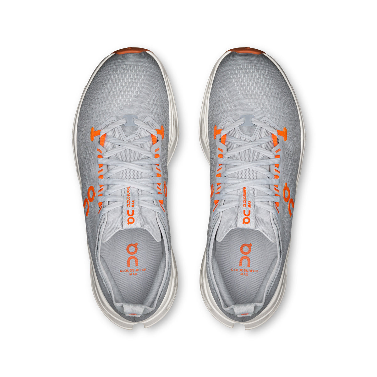 On Cloudsurfer Max - Men's - Limited Edition Glacier / Flame in Glacier / Flame - view 2