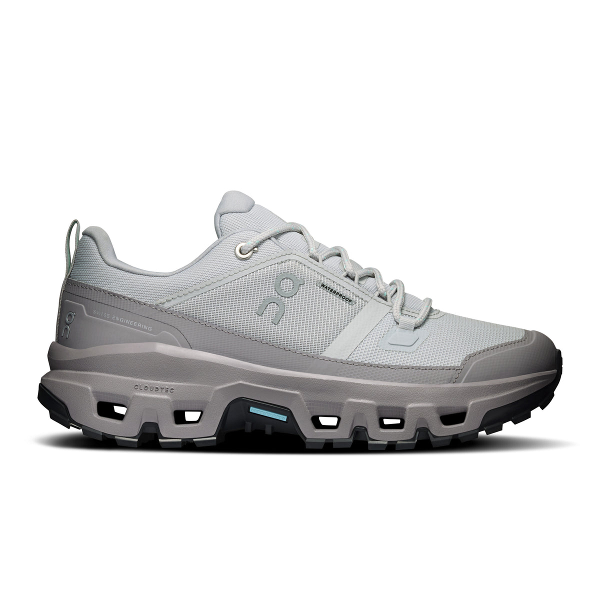 On Cloudrock Low Waterproof - Women's in Glacier / Ore - primary view
