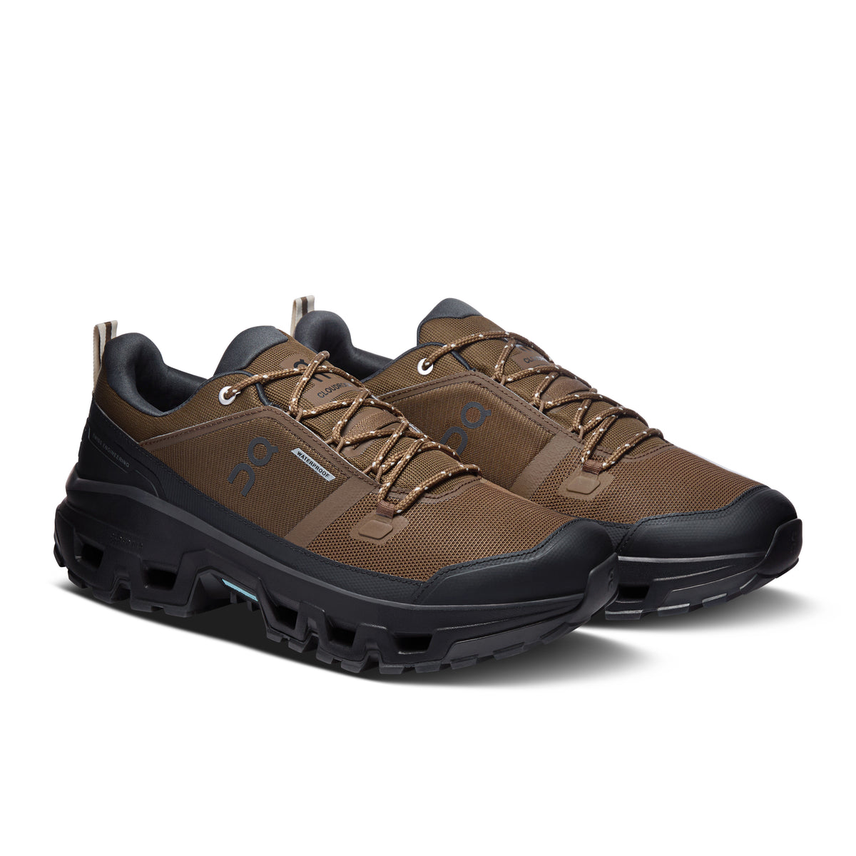 On Cloudrock Low Waterproof - Men's in Earth / Black - view 6
