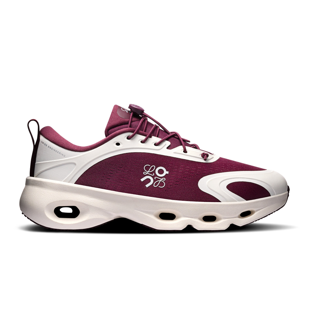 On Cloudsolo LOEWE - Women's in Burgundy / Eggshell - primary view