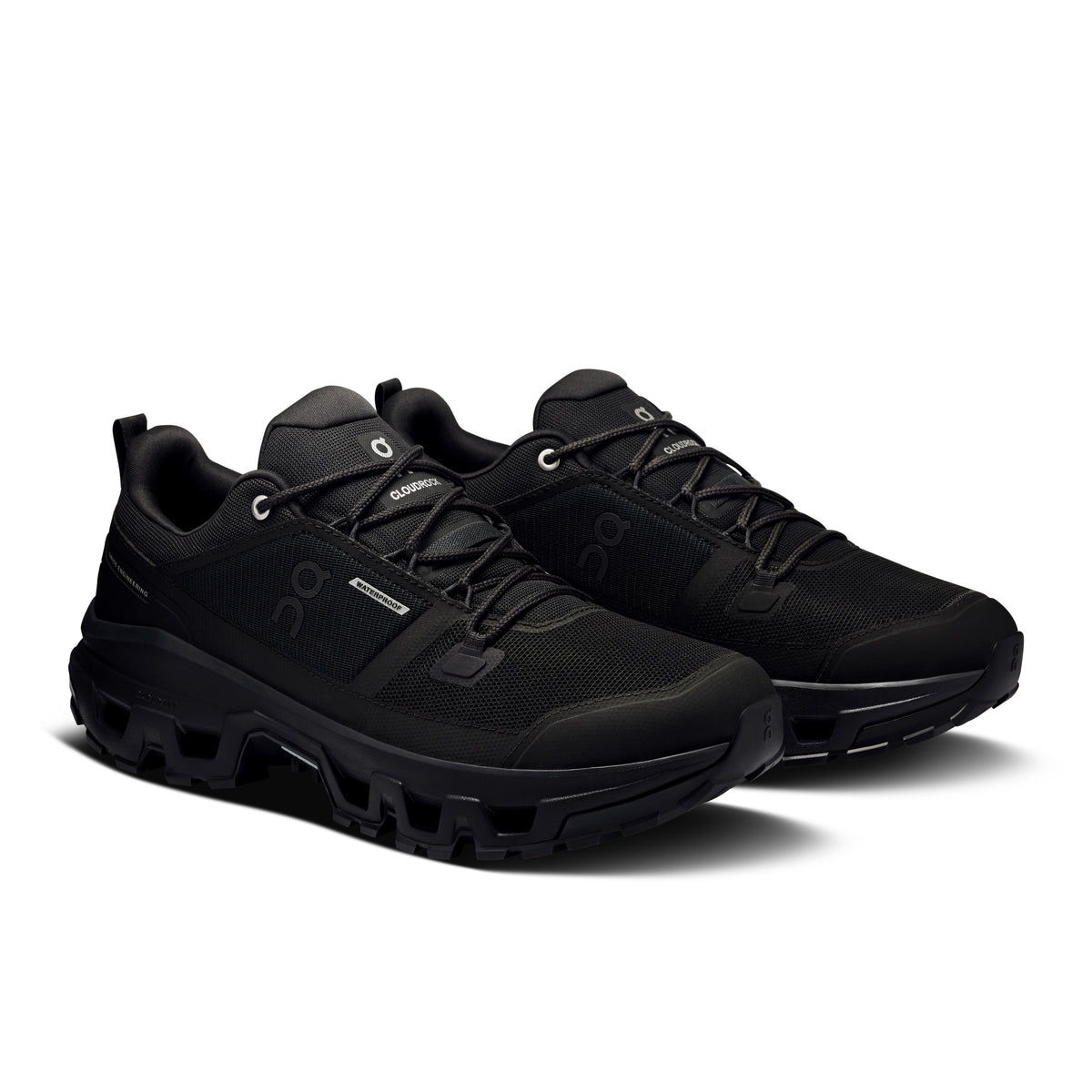 On Cloudrock Low Waterproof - Men's in Black / Black - view 6