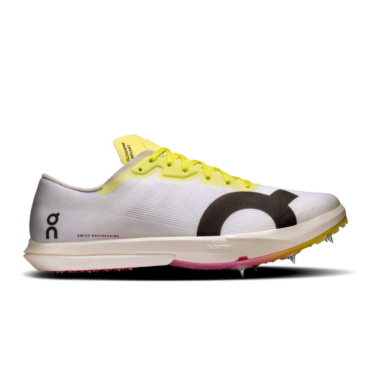 On Cloudspike Amplius 2 - Men's in White / Raspberry - primary view