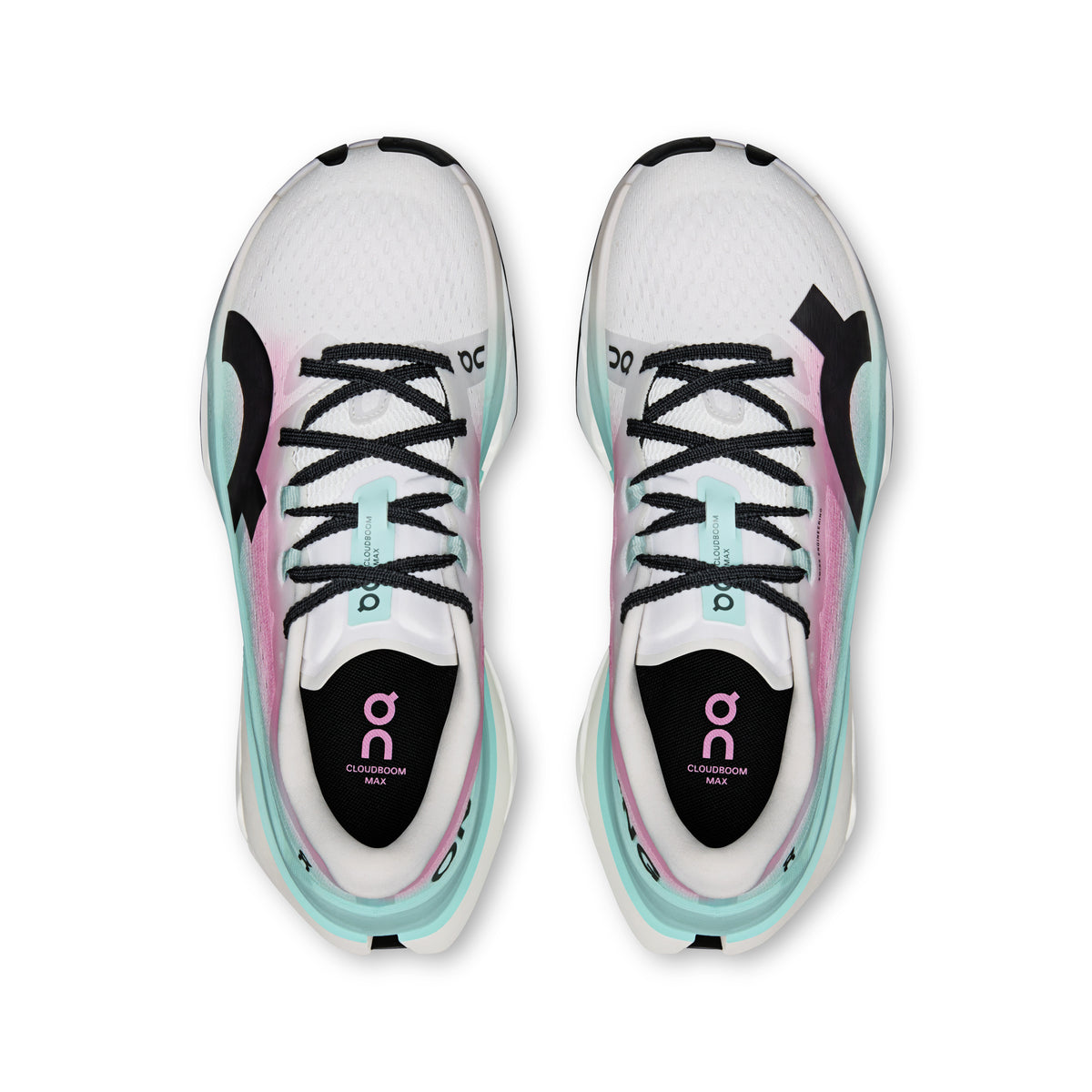 On Cloudboom Max - Women's in White / Celeste - view 2