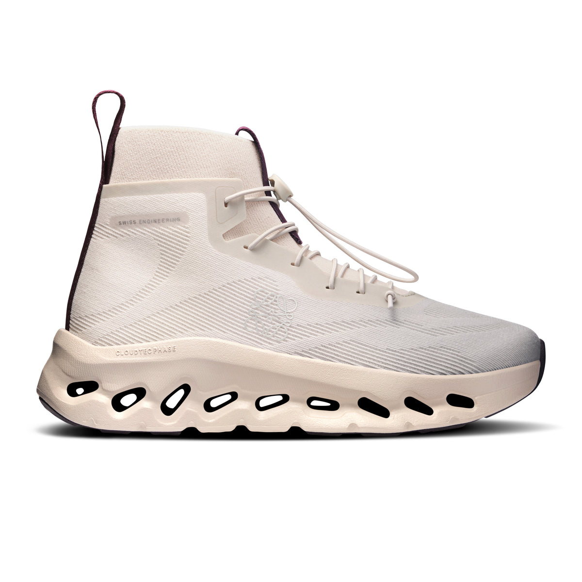 On Cloudtilt Hi LOEWE - Women's in Sand / Oatmeal / Plum - primary view