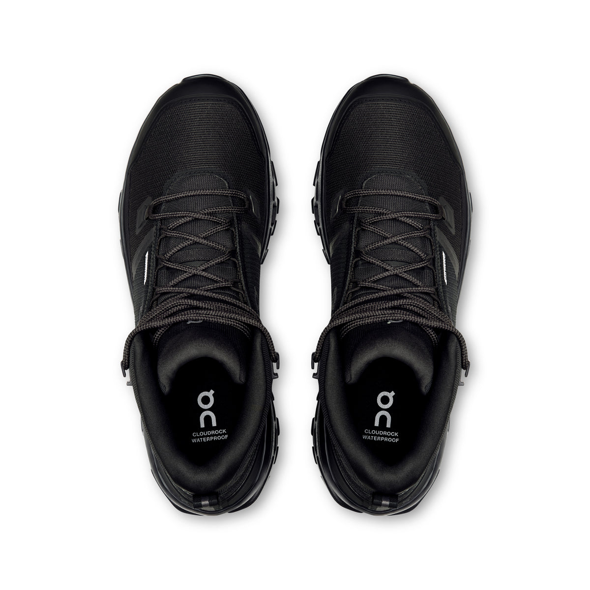On Cloudrock Mid Waterproof - Men's in Black / Black - view 2