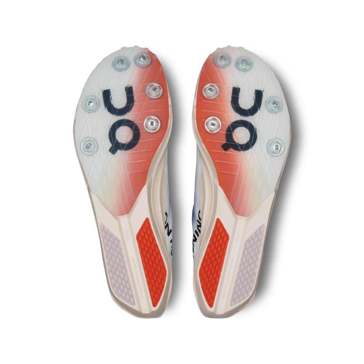 On Cloudspike Amplius - Men's in White / Flame - view 3
