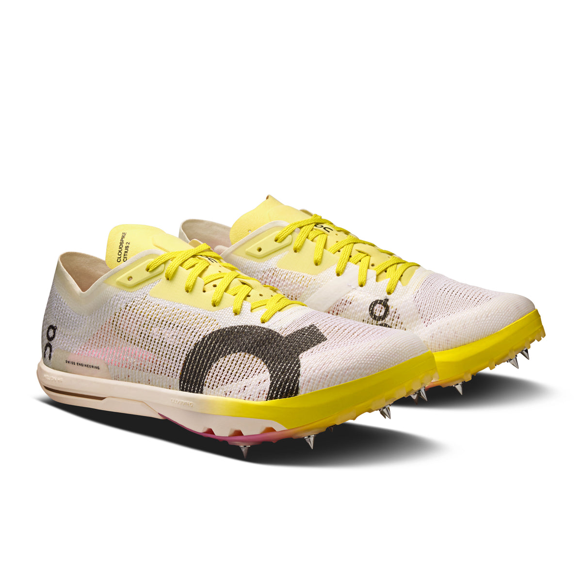 On Cloudspike Citius 2 - Women's in White / Raspberry - view 6