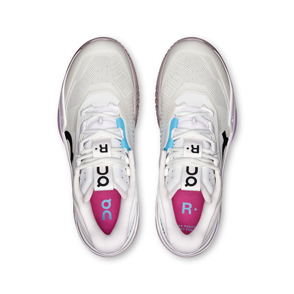 On THE ROGER Pro Fire - Men's in White / Pink - view 2