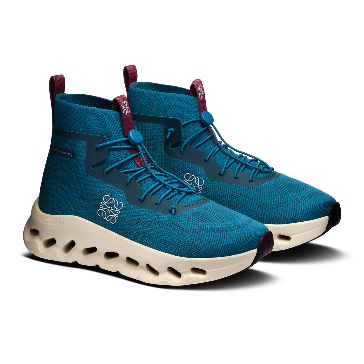 On Cloudtilt Hi LOEWE - Women's in Teal / Oatmeal / Burgundy - view 6