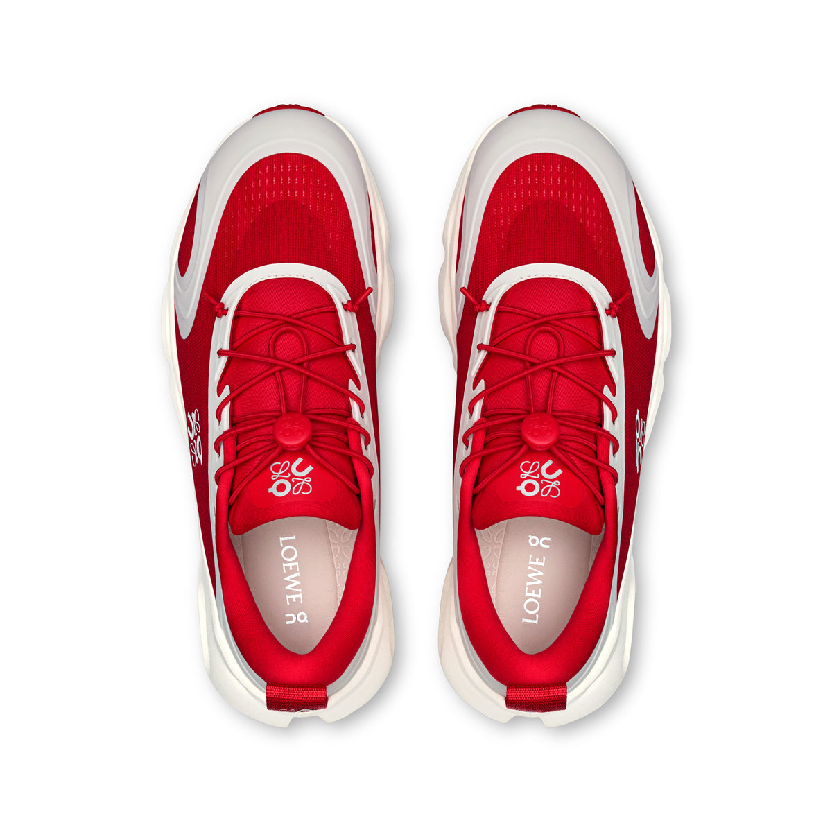 On Cloudsolo LOEWE - Women's in Red / Eggshell - view 2