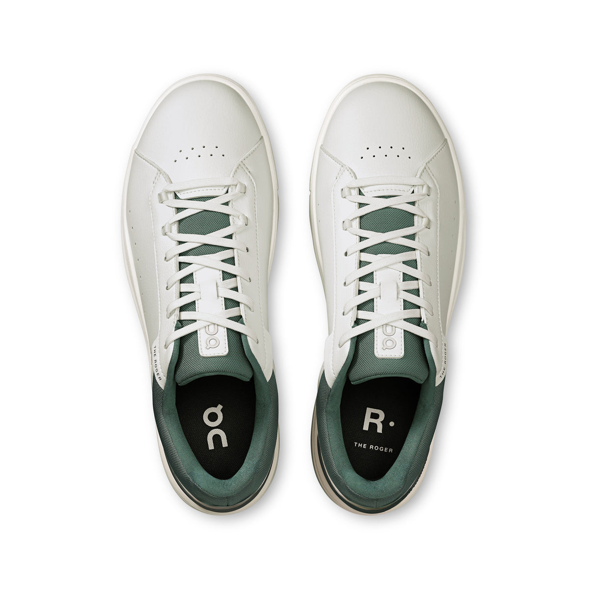 On THE ROGER Advantage - Men's in White / Olive - view 2