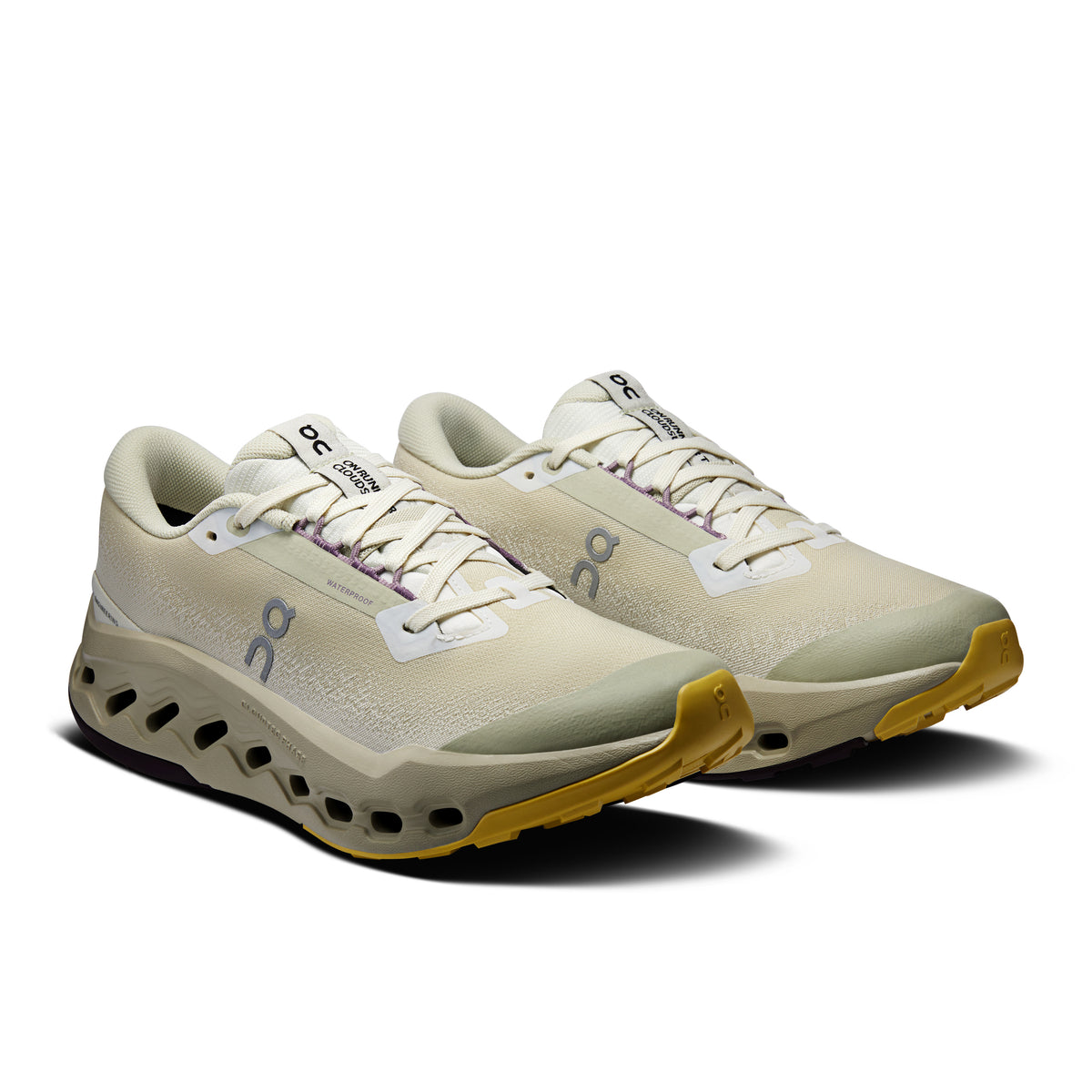On Cloudsurfer Trail 2 Waterproof - Women's in Ghost / Chalk - view 6
