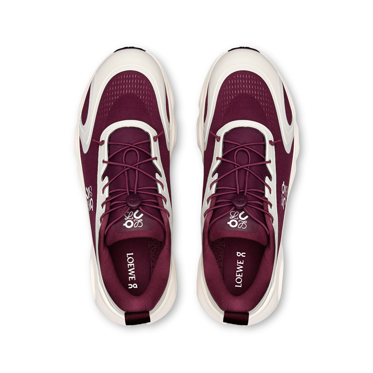 On Cloudsolo LOEWE - Men's in Burgundy / Eggshell - view 2