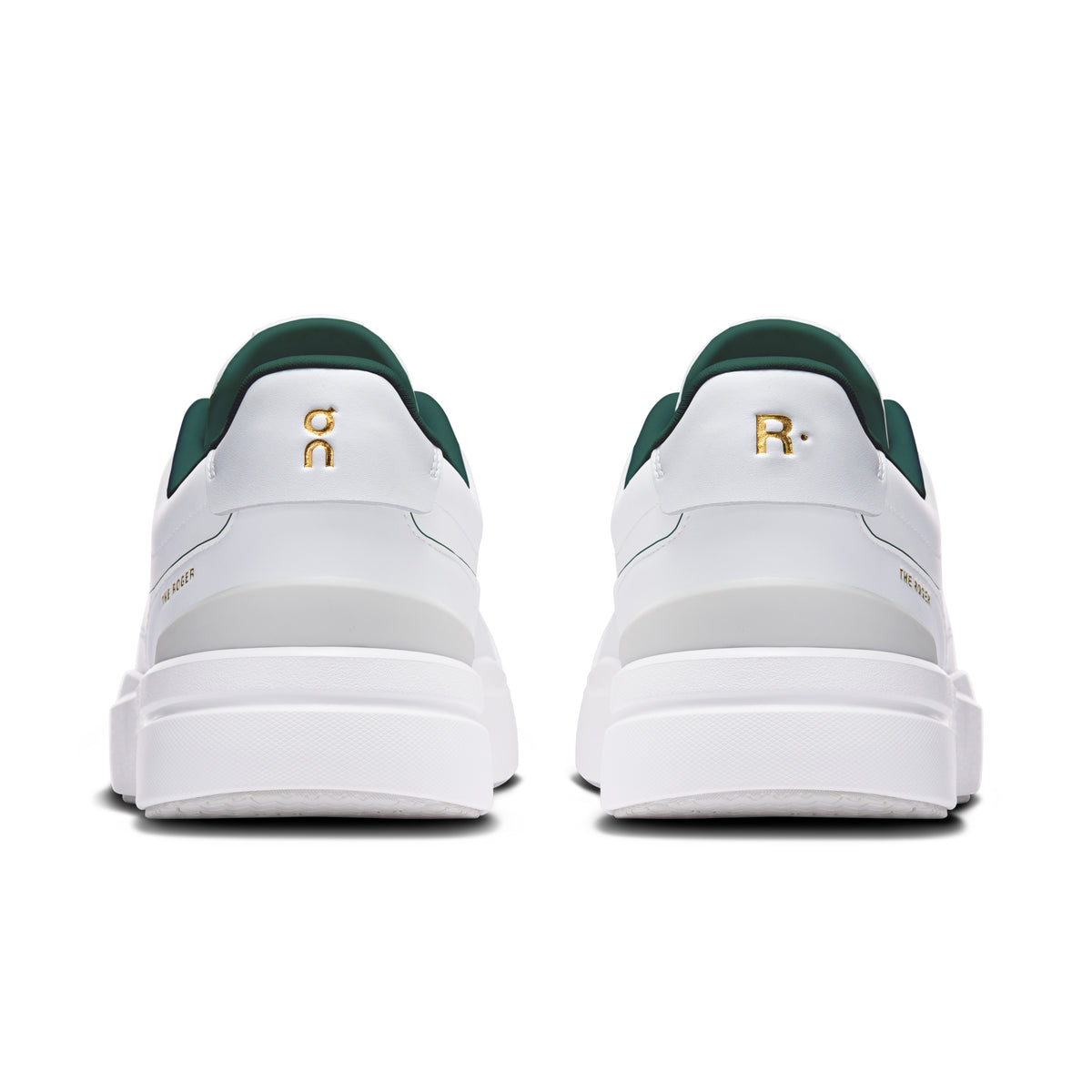 On THE ROGER Centre Court - Men's in White / Evergreen - view 5