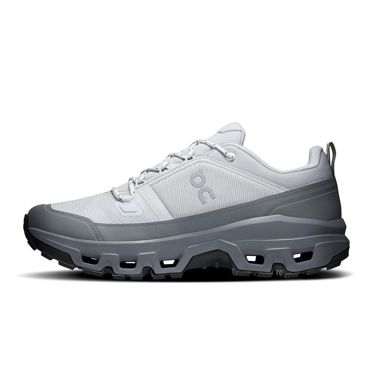 On Cloudrock Low Waterproof - Men's in Glacier / Rock - view 4