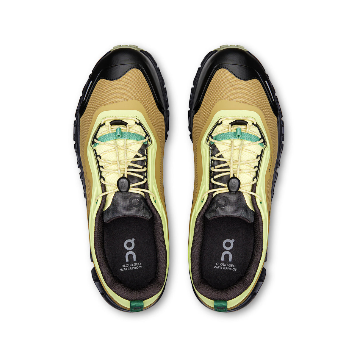 On Cloud 6 Geo Waterproof - Men's in Limelight / Safari - view 2