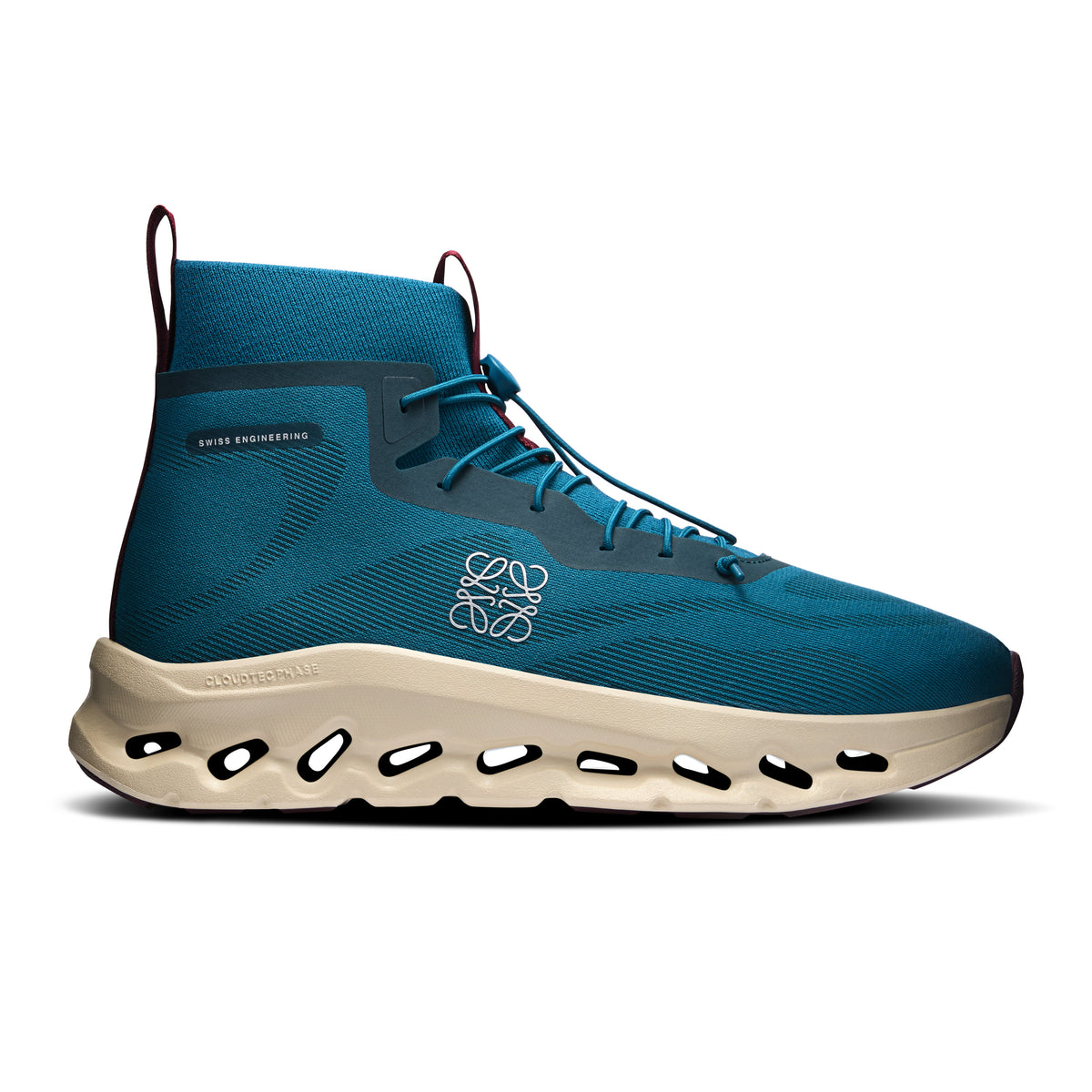 On Cloudtilt Hi LOEWE - Men's in Teal / Oatmeal / Burgundy - primary view