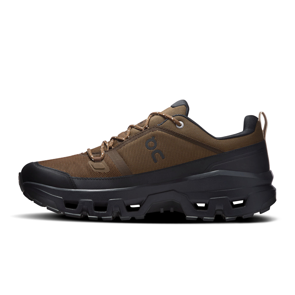 On Cloudrock Low Waterproof - Men's in Earth / Black - view 4
