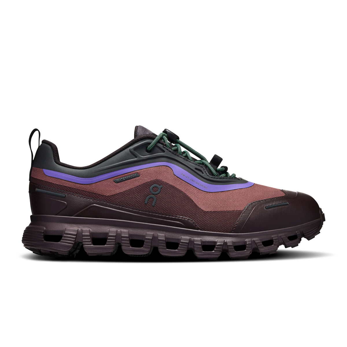 On Cloud 6 Geo Waterproof - Women's in Black / Tyrian - primary view