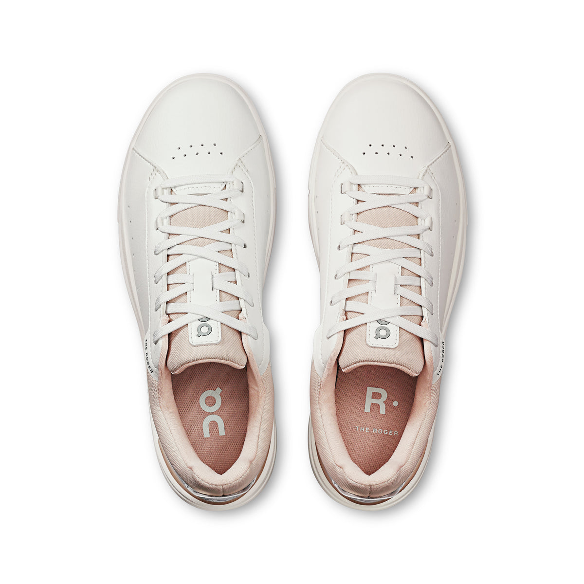 On THE ROGER Advantage - Women's in White / Rosehip - view 2