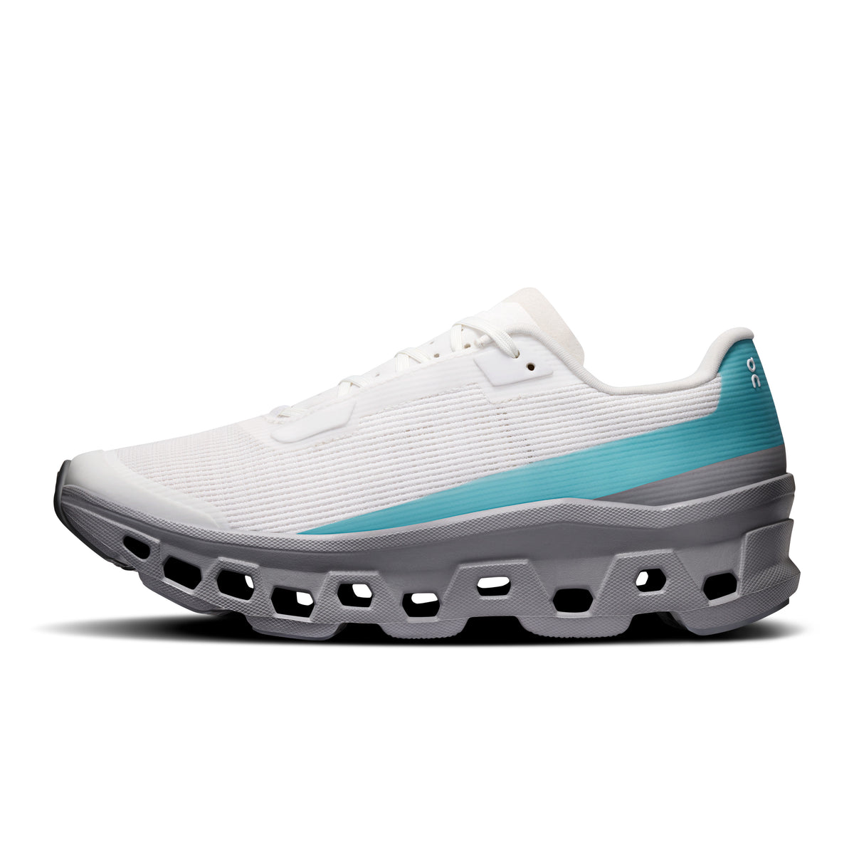 On Cloudmonster Void - Women's - Limited Edition Ivory / Doe in White / Aquamarine - view 4