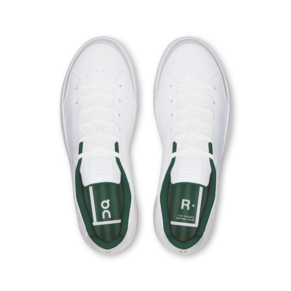 On THE ROGER Centre Court - Men's in White / Evergreen - view 2