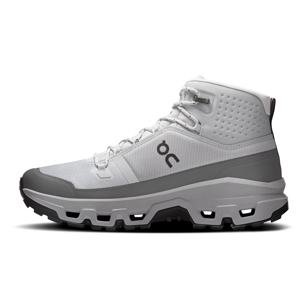 On Cloudrock Mid Waterproof - Men's in Glacier / Alloy - view 4
