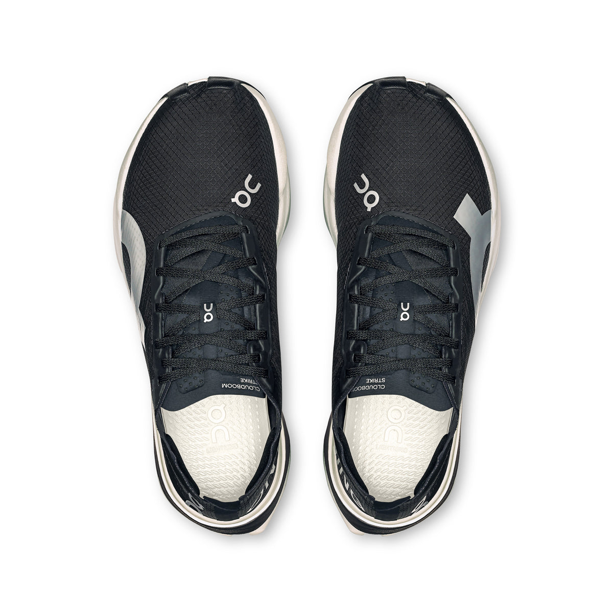 On Cloudboom Strike - Women's in Black / White - view 2