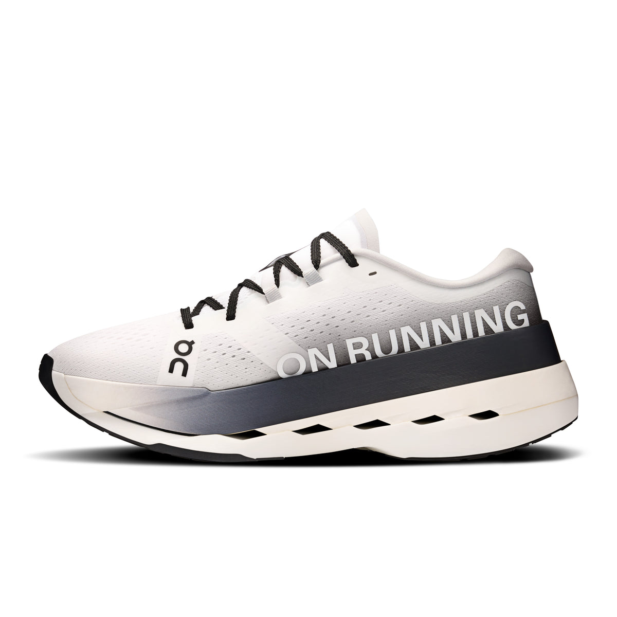 On Cloudboom Max - Men's in White / Black - view 4