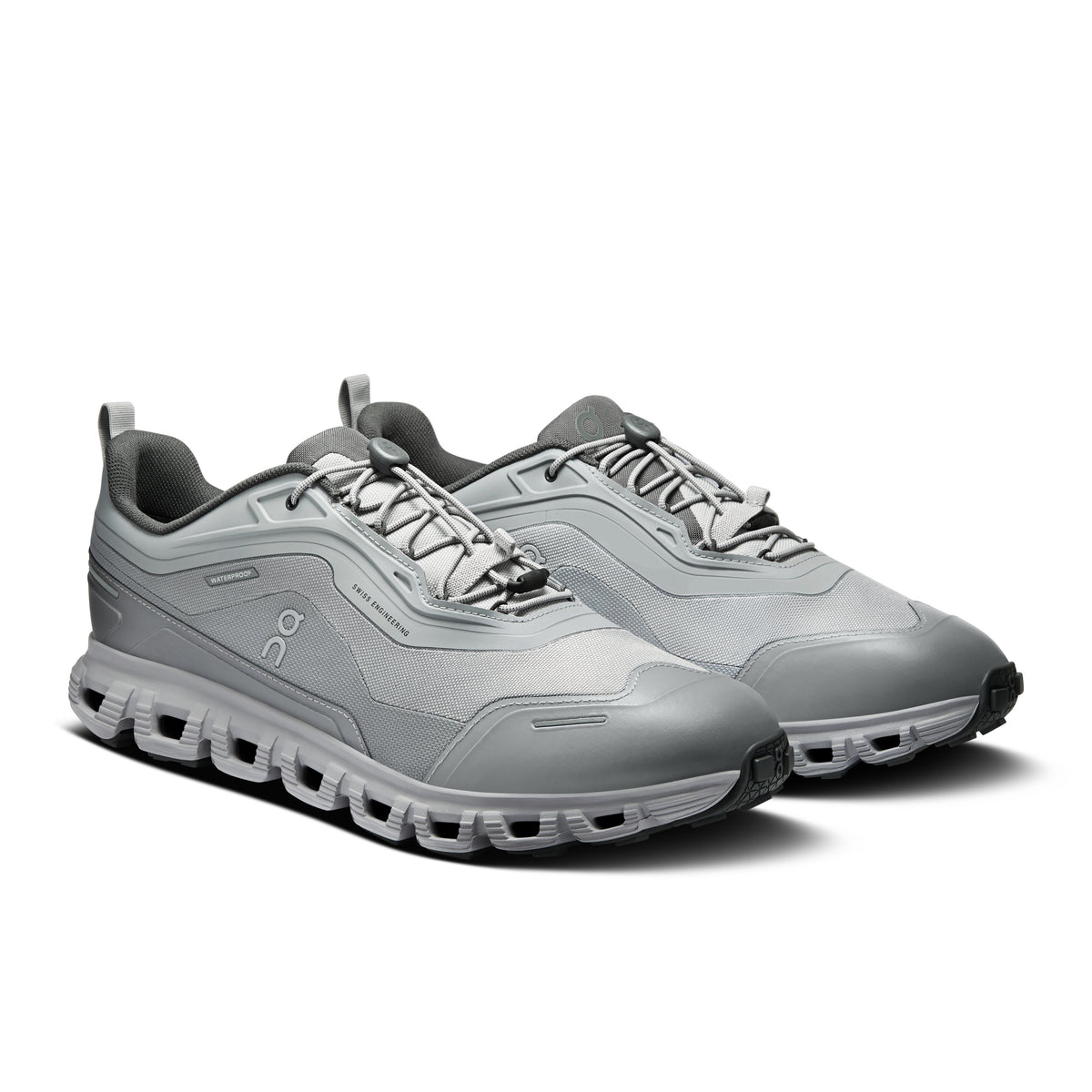 On Cloud 6 Geo Waterproof - Men's in Alloy / Alloy - view 6