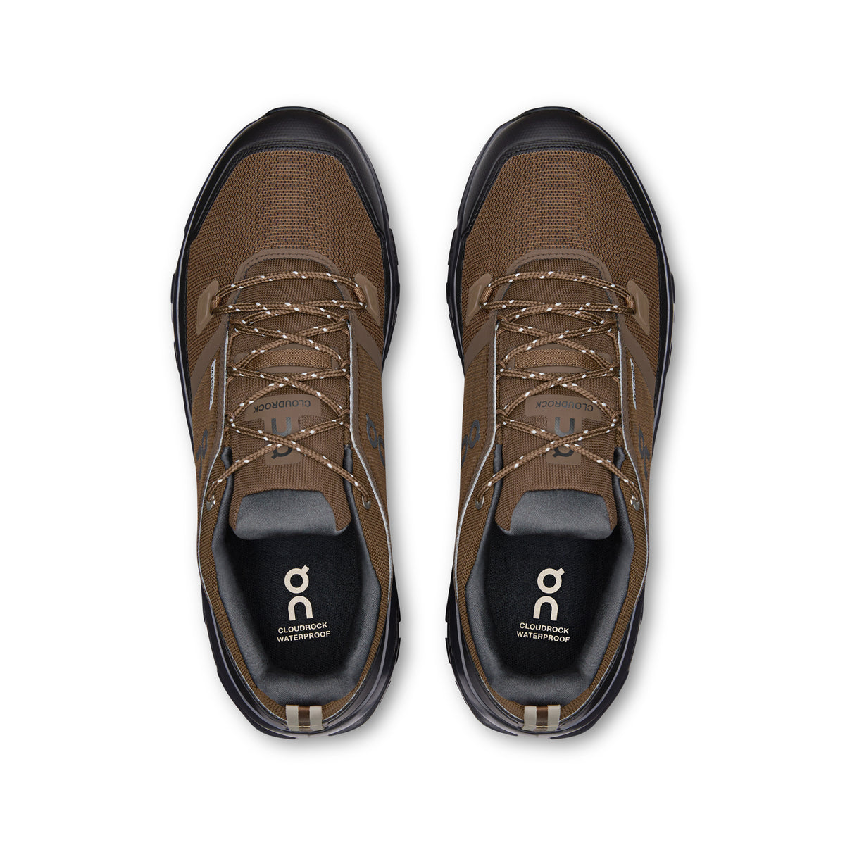 On Cloudrock Low Waterproof - Men's in Earth / Black - view 2