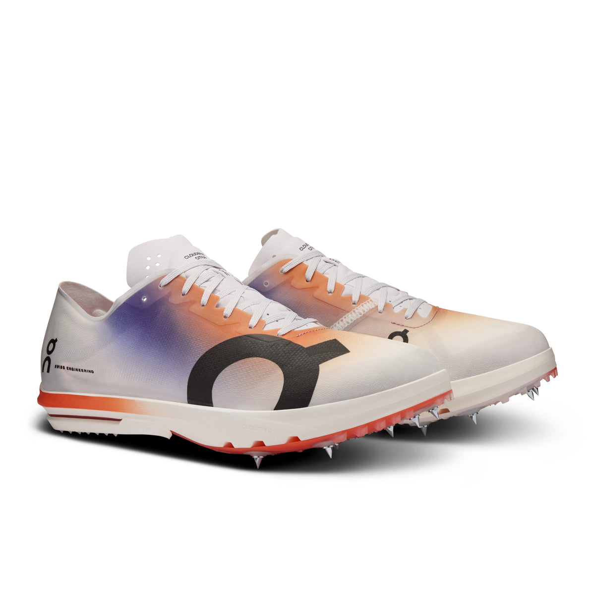 On Cloudspike Citius - Men's in White / Flame - view 6