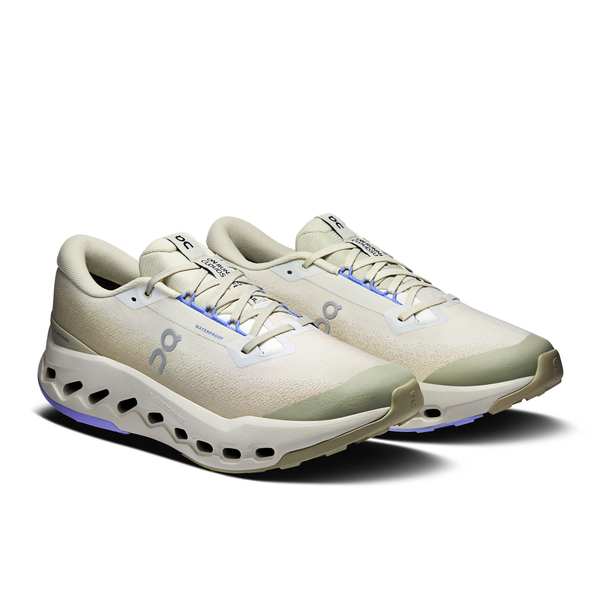 On Cloudsurfer Trail 2 Waterproof - Men's in Ghost / Chalk - view 6